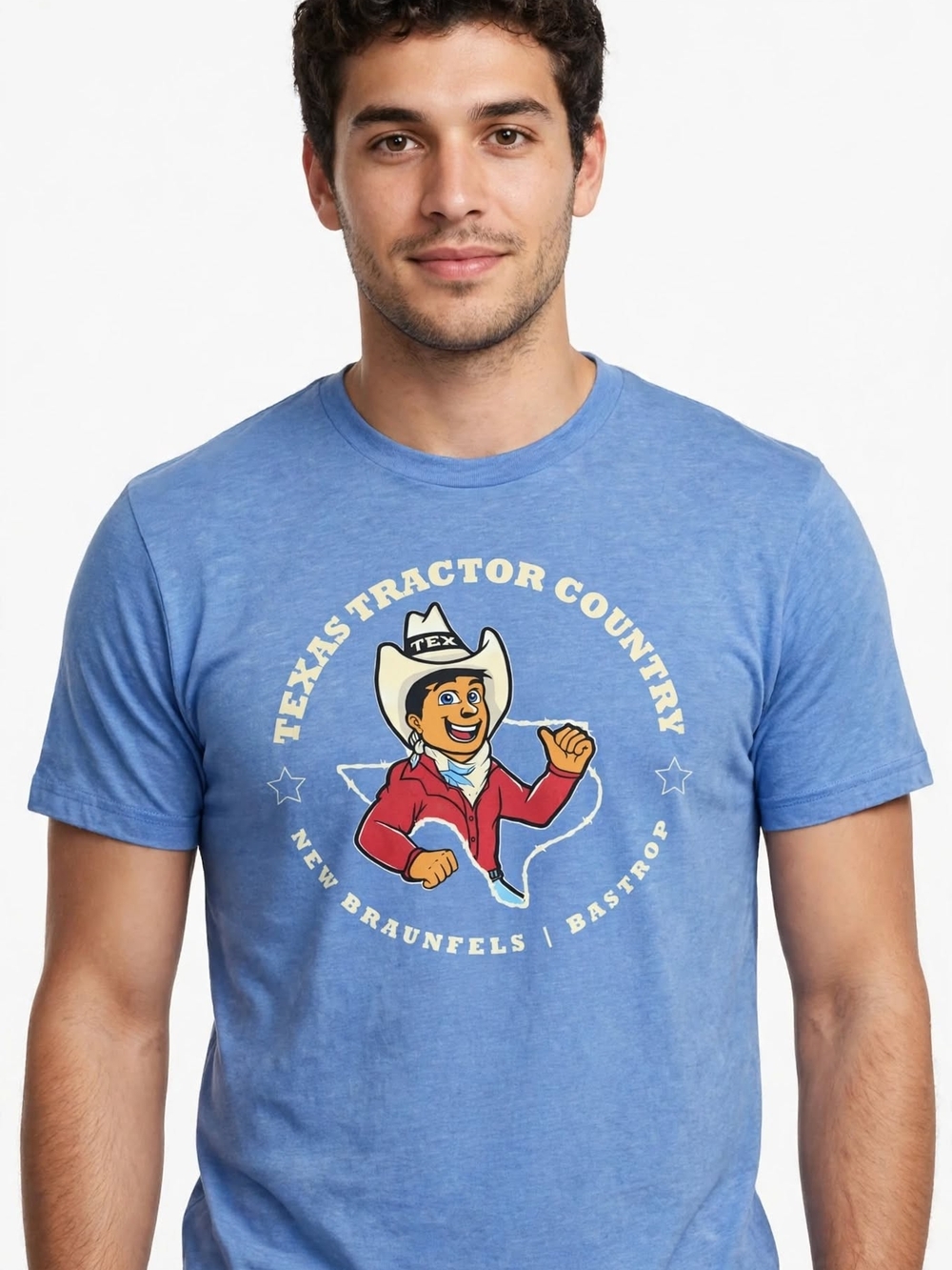 Texas Tractor Country Graphic Tee - Blue